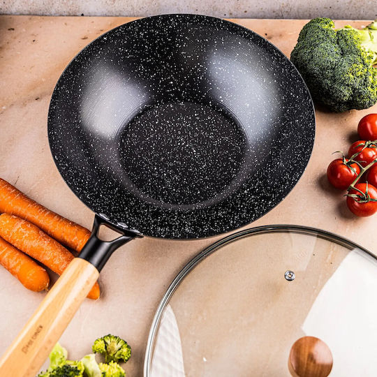 KING Hoff 30cm Wok Aluminiu cu Strat de Piatră