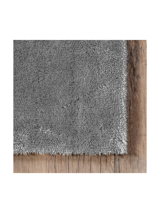 Deluxe Χαλί Ορθογώνιο Γούνινο Γκρι 150x210cm