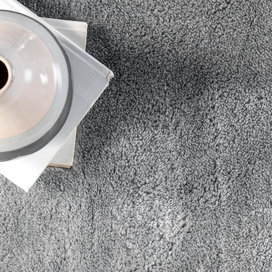 Deluxe Rug Rectangular Furry Gray