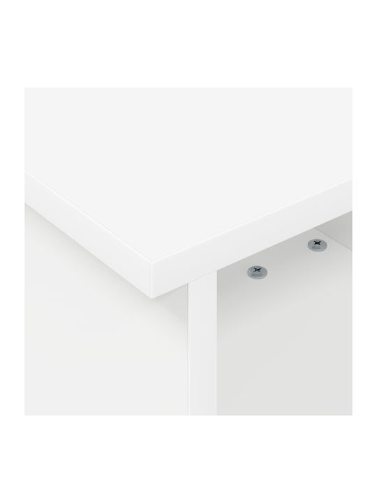 Wooden Bedside Table White 37x35x35cm