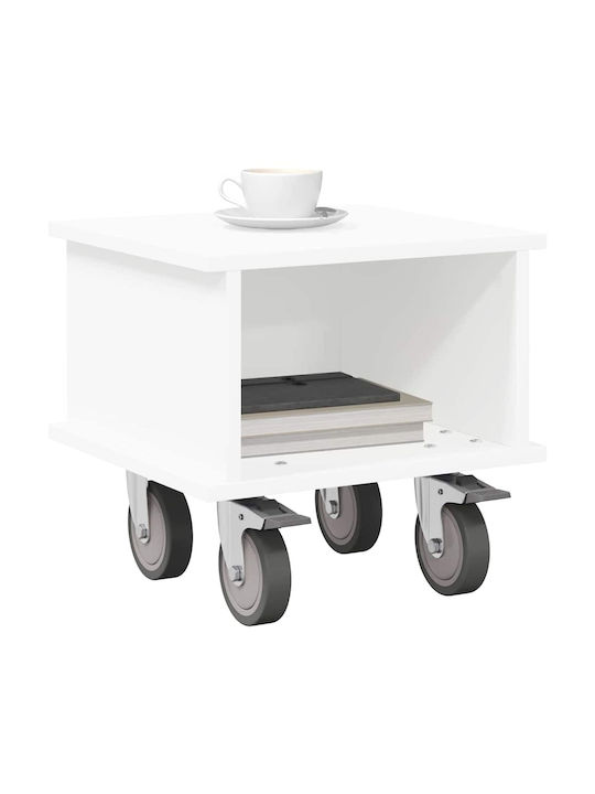 Wooden Bedside Table White 37x35x35cm