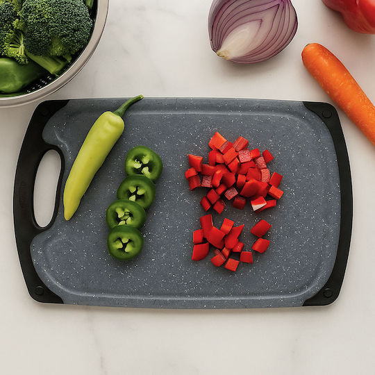 Ankor Rectangular Plastic Chopping Board Grey-Black 24.5x40cm
