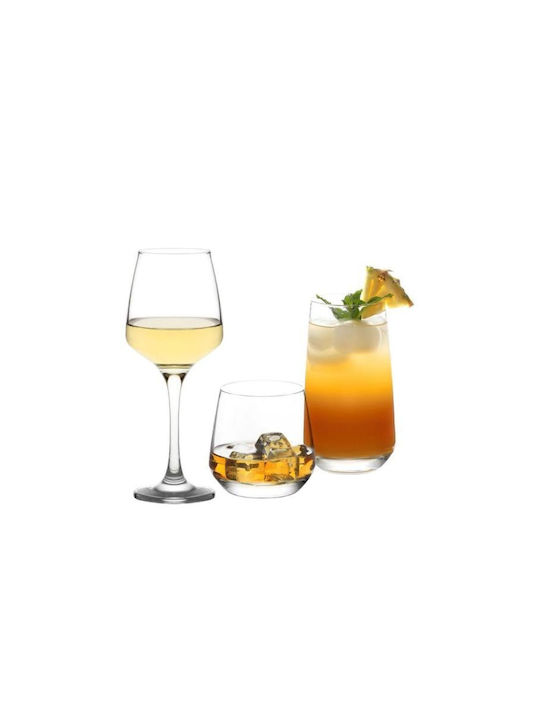 Gurallar Set of Glasses for White and Red Wine made of Glass 400ml 6pcs