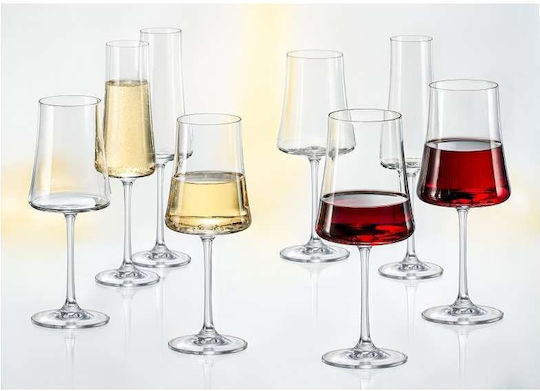 Bormioli Rocco Set of Glasses for White and Red Wine made of Glass in Red Color Stemmed 460ml 6pcs