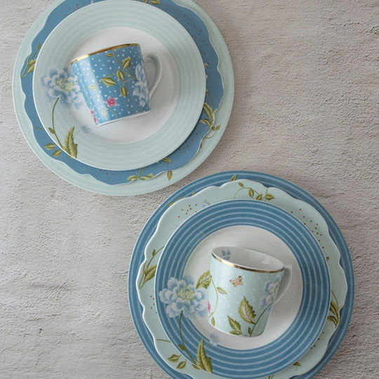 Laura Ashley Seaspray Candy Placă Deșert Din Porțelan Albastră Cu Diametru 20cm