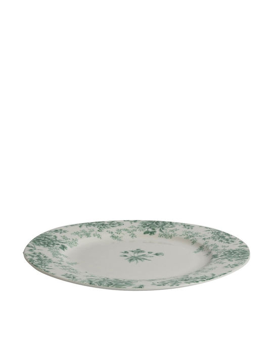 Laura Ashley Shallow Porcelain Green Plate with Diameter 23cm