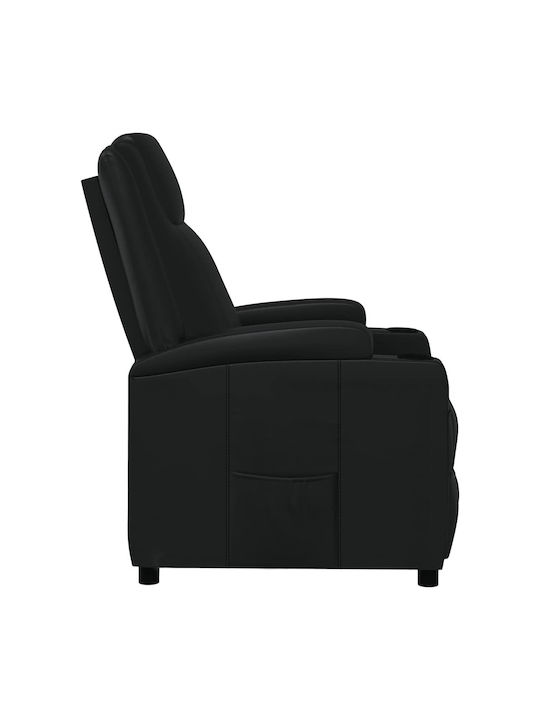 Fotoliu Relax cu Puf din Piele Ecologică Cremă albă 75x88x100cm