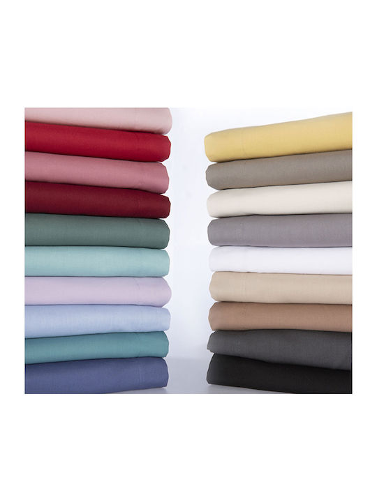 Nef-Nef Homeware Bettlaken für Einzelbett 170x270cm. Basic Bordo