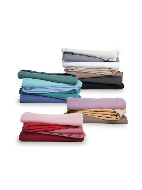 Nef-Nef Homeware Basic Σεντόνι Διπλό με Λάστιχο 140x200+30εκ. 1159 Lavender