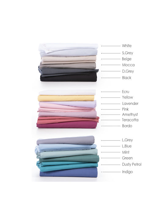 Nef-Nef Homeware Bettlaken für Einzelbett 170x270cm. Basic Bordo
