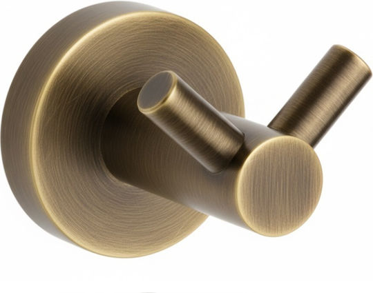 Double Bronze Hook Art Series Inox304 3230-41 Bronze Matte Bathroom Hooks & Hangers