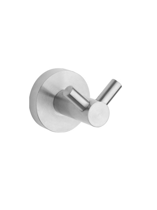 Bronze Art Double Wall-Mounted Bathroom Hook ​5.5x6cm Silver