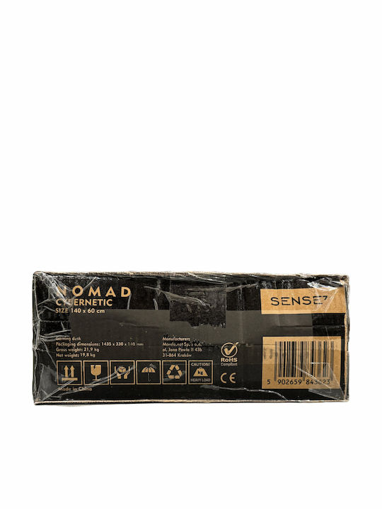 Birou Nomad Din Lemn Negru cu Picioare Metalice 140x60cm