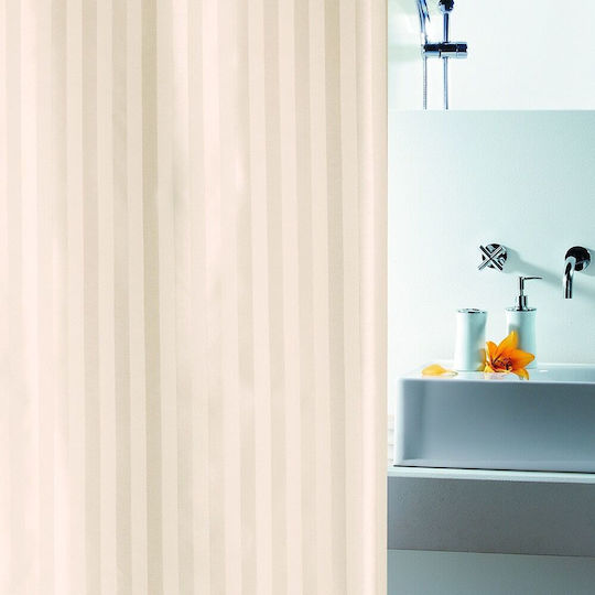 Spirella Rigonne Κουρτίνα Μπάνιου Υφασμάτινη 180x200 cm Beige