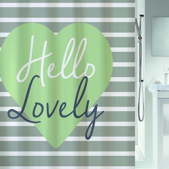 Dimitracas Hello Κουρτίνα Μπάνιου Υφασμάτινη 180x180 cm 02328