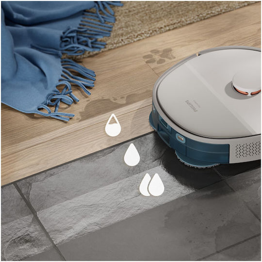 Philips HomeRun 5000 Series Прахосмукачка Робот с Картографиране Лазер и Всмукателна Мощност 10000Pa Бежова