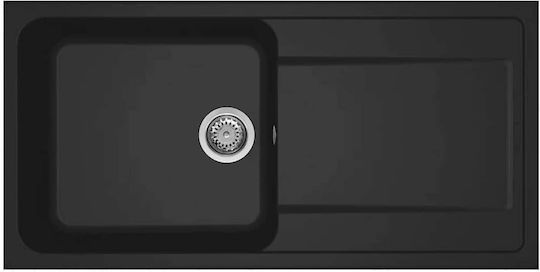 Elleci Life 480 LG248040 Drop-In Sink Synthetic Granite W100xD50cm Nero