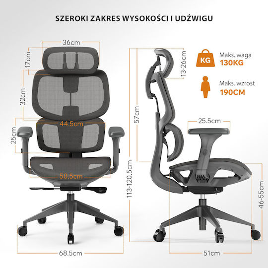 SENSE7 Nobu Scaun De Birou Cu Brațe Gri