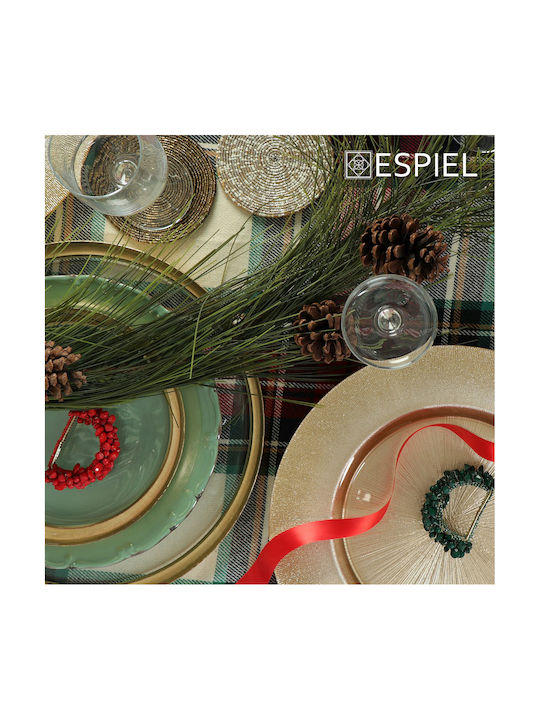 Espiel Coaster Round Plastic Gold 10cm 1pcs