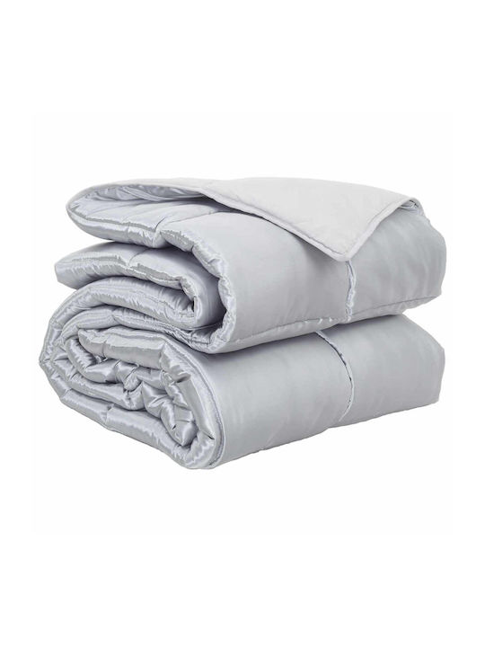 vidaXL Double Blanket 200x155cm Silver