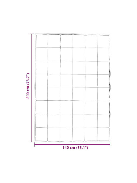 vidaXL Doppelbettdecke 200x140cm Gold