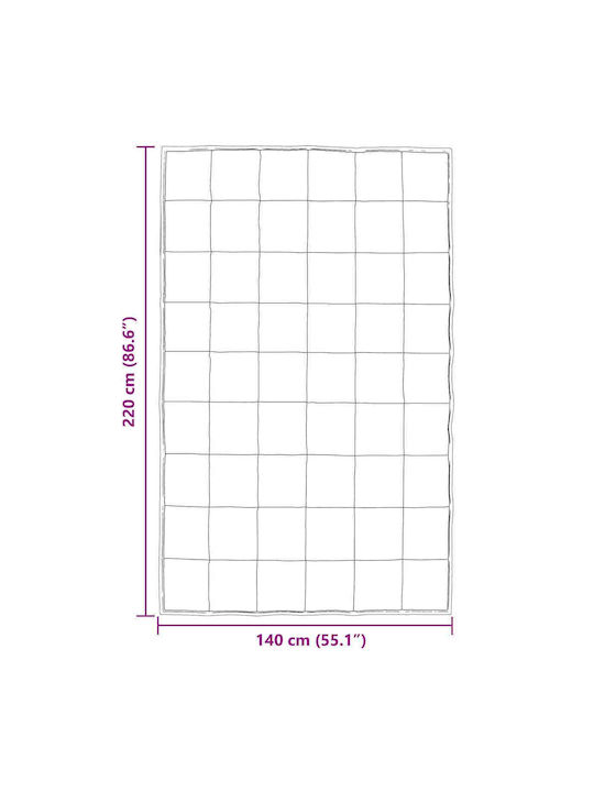 vidaXL Super King Blanket 220x140cm Gold