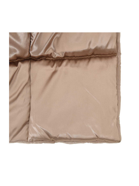 vidaXL Pătură Dublă 200x155cm Aurie
