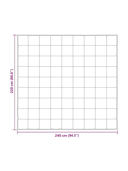 vidaXL Κουβέρτα Υπέρδιπλη 220x240εκ. Χρυσό