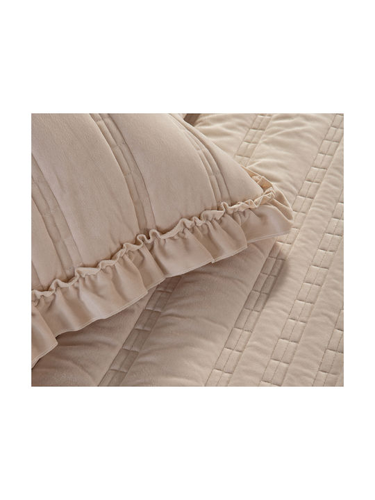 Nef-Nef Homeware Sirion Pillowcase Set with Envelope Cover Ecru 52x72cm.