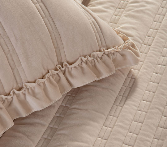 Nef-Nef Homeware Sirion Pillowcase Set with Envelope Cover Ecru 52x72cm.