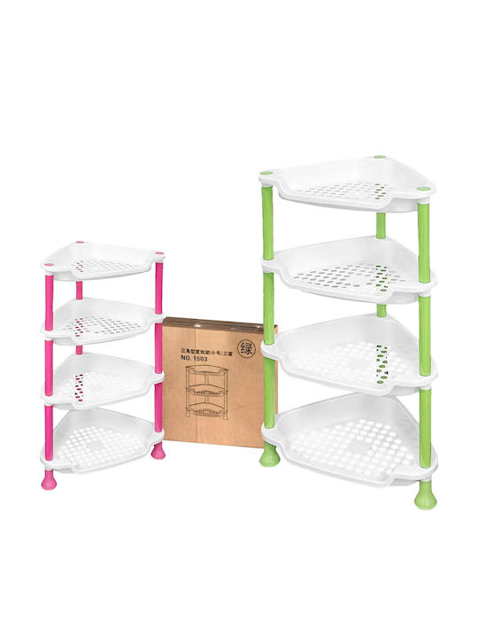 HOMie Raft Bucătărie Plastic Capacitate 4 Roz 29x20x49cm