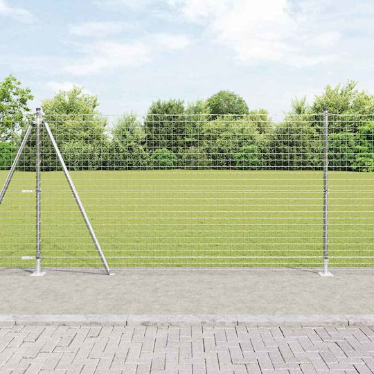 vidaXL Garden Fencing Material 26pcs Silver