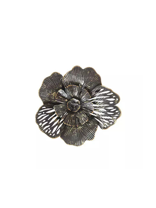 Metal Wall Decorative Flower Grey 44.5x41x7cm 6/kib