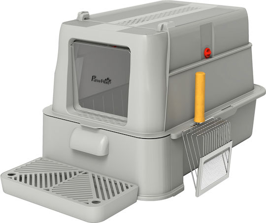 Pawhut Cat Toilet Closed with Filter Gray L63 x W43 x H43cm