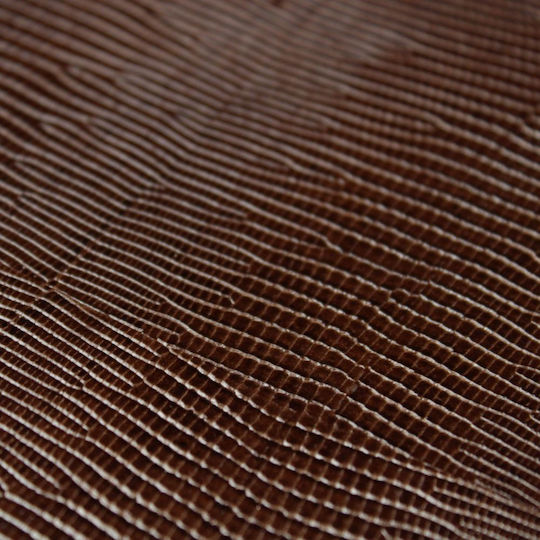 Stamped Brown Leather Sewing Box