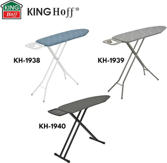 KING Hoff Σιδερώστρα για Σίδερο Ατμού Σπαστή 122x38cm
