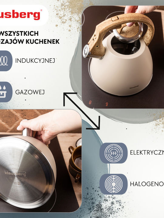 Klausberg Βραστήρας Ανοξείδωτος Μπεζ 2500ml