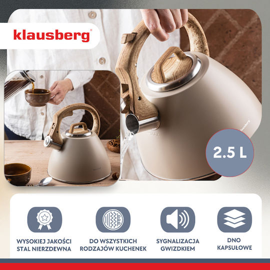 Klausberg Кана Неръждаем Бежов 2500мл