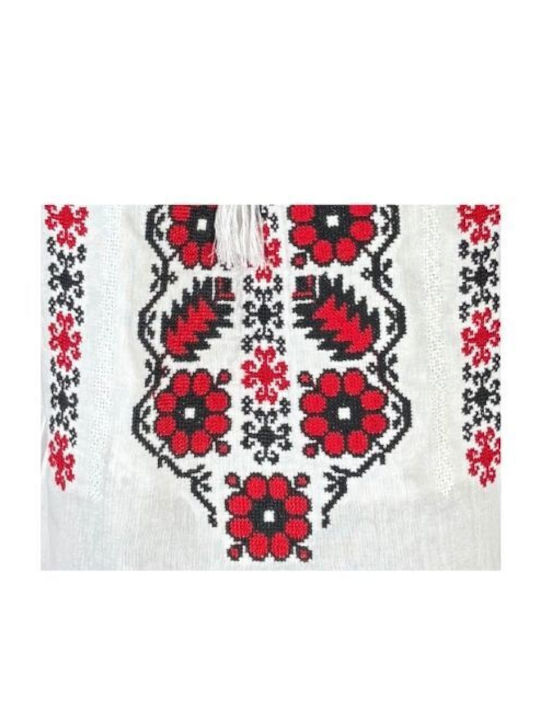 Bluza Damă Bumbac Mânecă Lungă Alb Negru Mahon