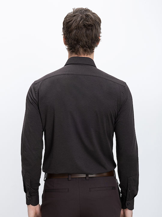 Langärmlig Hemd Brown