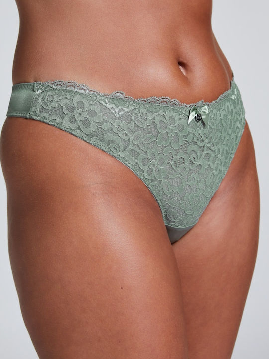Marine Damen Zeichenfolge mit Spitze Iceberg Green
