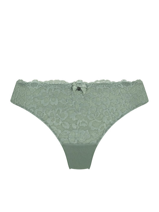 Marine Damen Zeichenfolge mit Spitze Iceberg Green