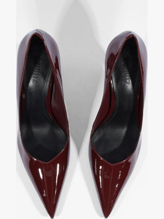 Pumps mit hohem Absatz Burgundisch