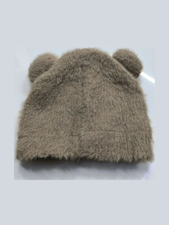 Kinder Mütze Pelz Braun