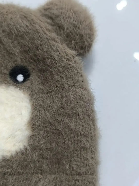 Kinder Mütze Pelz Braun