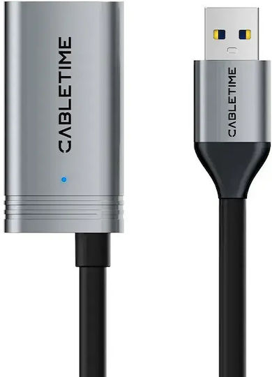 Cabletime USB 3.0 Кабел USB-A мъжки - Черен 5м CT-AMAFA3-AG5