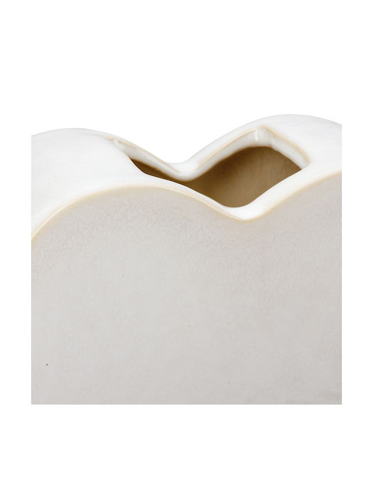 ArteLibre Decorative Vase White 14x8.5x20cm