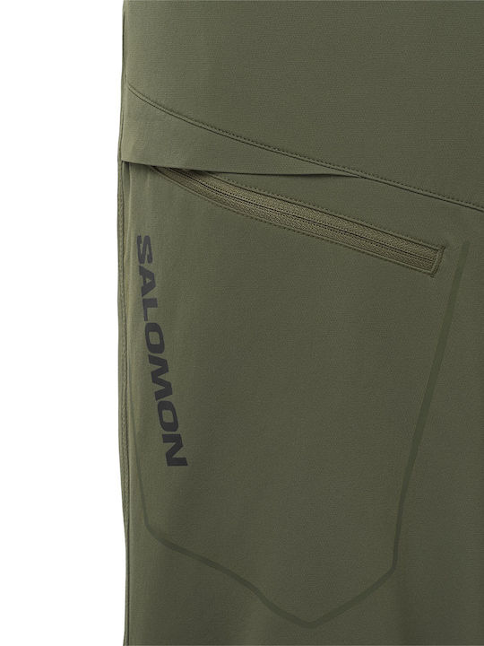 Salomon Wayfarer Warm Ανδρικό Μακρύ Παντελόνι Πεζοπορίας Χακί