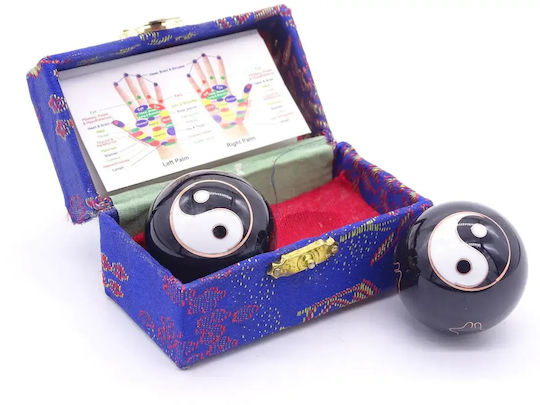 Mingi Terapeutice de Meditație 2 Bucăți Oțel Zen Meditation Hand Balls Yin Yang