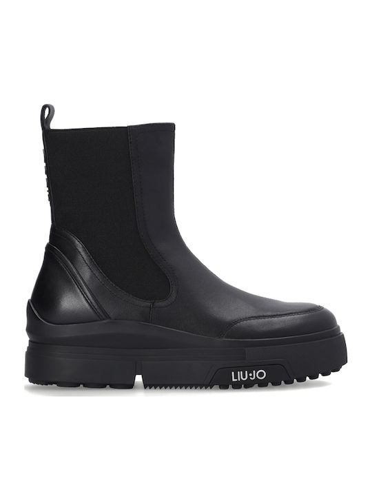 Hero 16 Ghete dama de piele Chelsea Negru